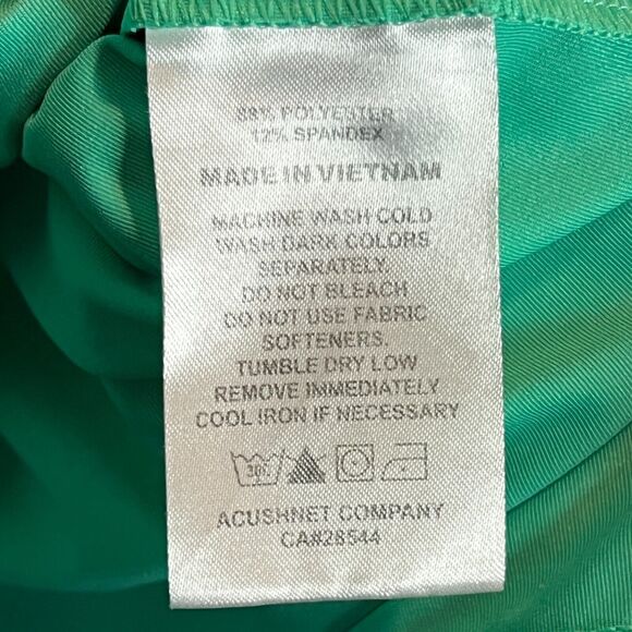 Foot Joy Polo Shirt Mens Large Green Geometric MicroPrint Plumas Pines Stretch - Picture 5 of 11